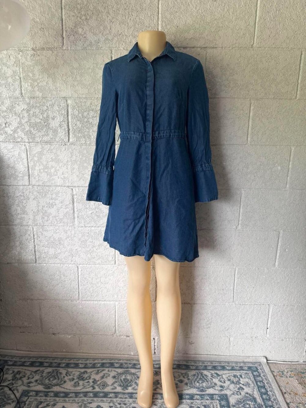 Banana Republic Petite 2P Denim Shirt Dress 100% Lyocell (Viscose/Rayon/Modal)